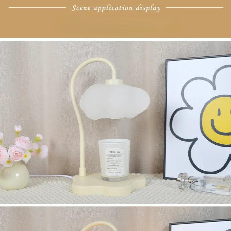 Creative Cloud-Shaped Wax Melt Lamp with Timer  Aromatherapy Night Light, Scented Candle Warmer, Stylish Desk Table Lamp - The Shop At Crown Perth