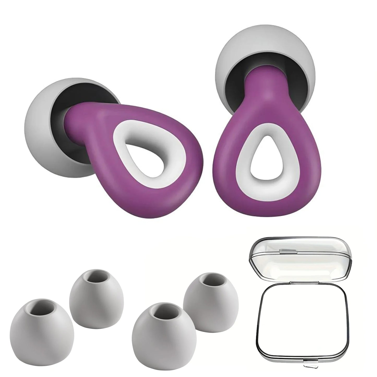 HUAK 1 pair of silicone earplugs, ear protection, hearing protection,swim, sleep, work, travel and other scenes, noise reduction - The Shop At Crown Perth
