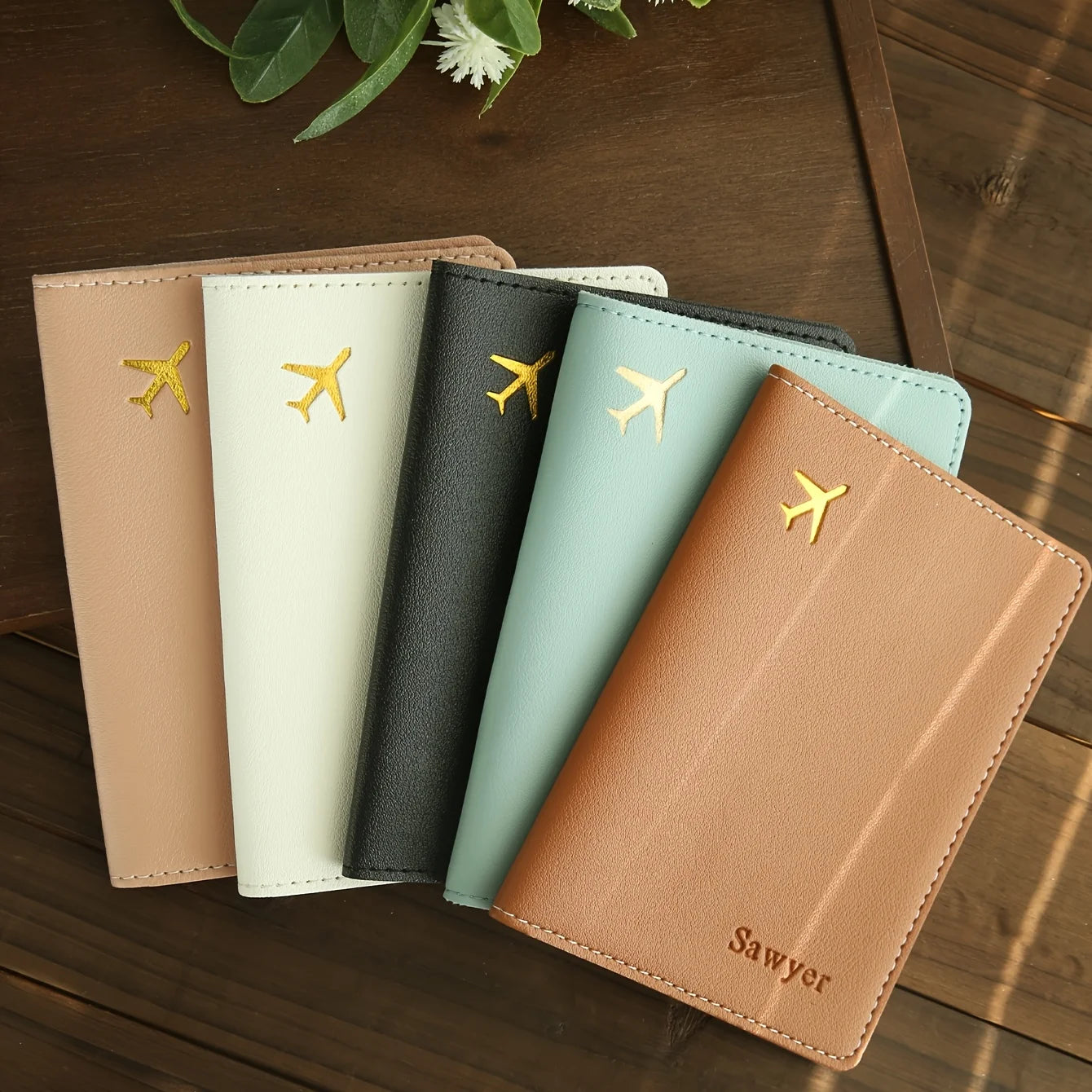 Personalized Artificial Leather Passport Holder Custom Name Foldable Lightweight Luggage Tag Ideal for Outings and Travel Gifts - The Shop At Crown Perth