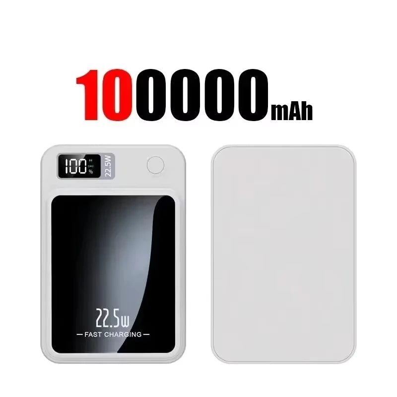 Lenovo 500000mah Magnetic Power Bank Large Capacity Pd22.5w Super Fast Charging External Battery Wireless Charger For Iphone