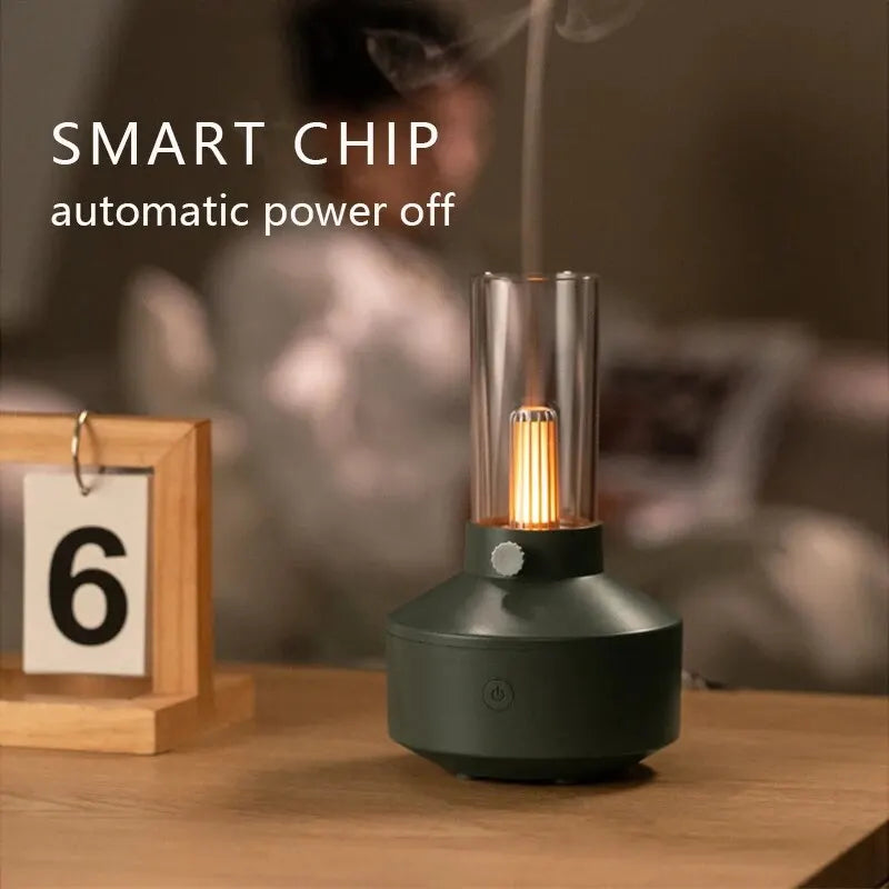 New 150ml Candle Light Shape Portable Table Desktop Usb Charge Ultrasonic Essential Oil Aroma Diffuser for Room Home - The Shop At Crown Perth