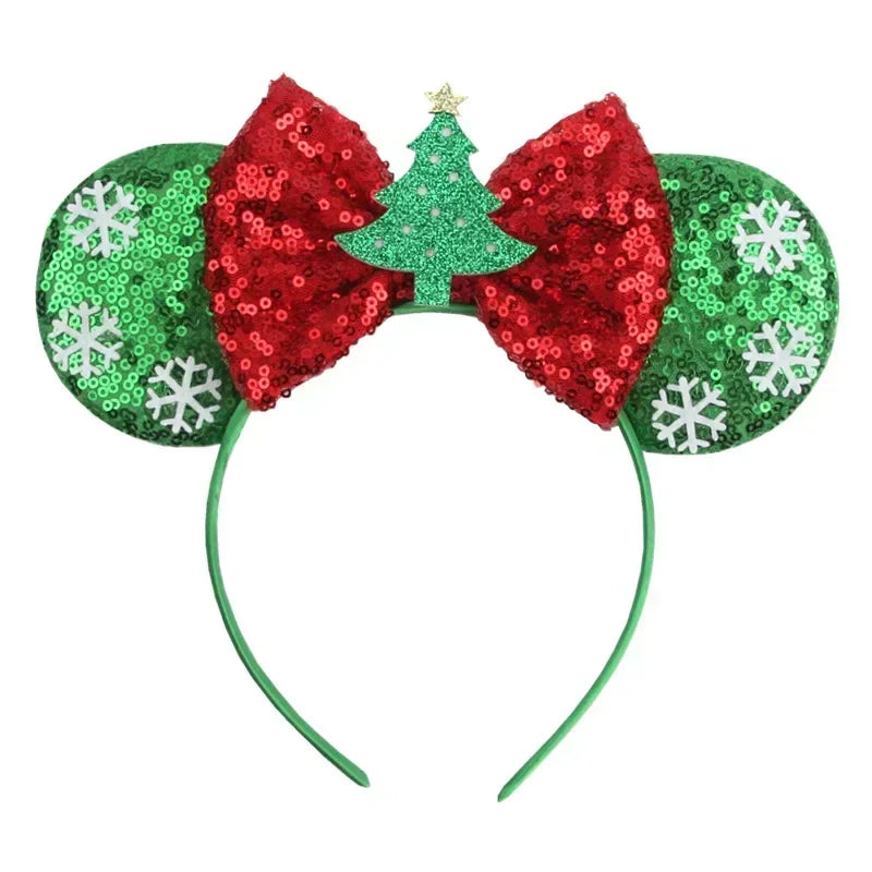 Disney Mickey Mouse Ear Hairbands Lollipop Candy Cane Bows Christmas Headband for Adults Party Kids Women Plush Hair Accessories - The Shop At Crown Perth