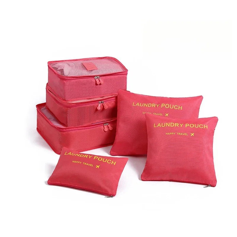 6PCS Packing Cubes Luggage Organizer Travel Storage Bags for Clothes Shoes Toiletries Portable Suitcase Organization Set