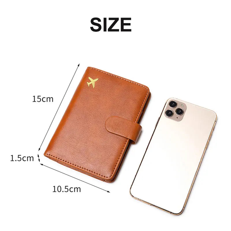 Travel Passport Wallet Women Man Card Holder RFID Blocking Credit Card ID Bag Plane Ticket Holder Multifunction Wallets - The Shop At Crown Perth