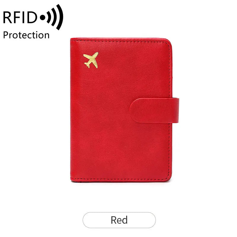 Travel Passport Wallet Women Man Card Holder RFID Blocking Credit Card ID Bag Plane Ticket Holder Multifunction Wallets - The Shop At Crown Perth