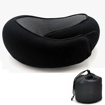 Okayso Memory Foam Neck Pillow U-Shaped Travel Pillow Adjustable Portable Ergonomic Support for Airplane Car Neck Pillow - The Shop At Crown Perth