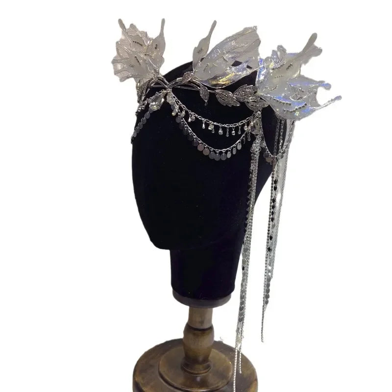 New Hair Crown for Women Mermaid Fringe Hair Accessory Headwear Wedding Party Props - The Shop At Crown Perth