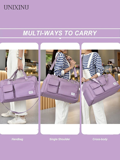 UNIXINU Carry On Travel Bag Large Capacity Weekender Overnight Duffle Bags with Shoe Compartment Sports Fitness Bags for Women - The Shop At Crown Perth