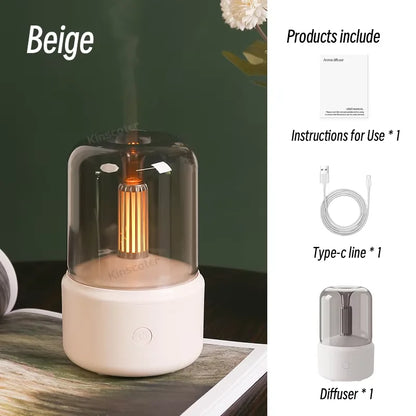 Vintage Night Light Aroma Diffuser Aromatherapy Mini Desktop Air Humidifier USB Creative Ambient Light As Gift/Essential Oil Set - The Shop At Crown Perth
