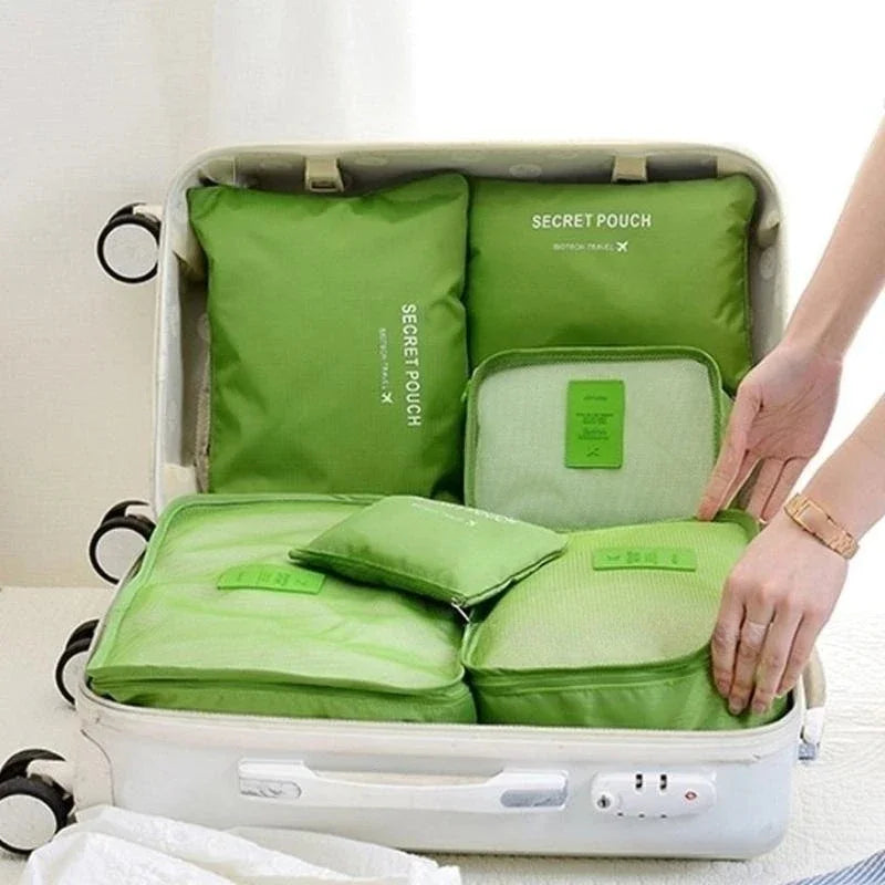 6PCS Packing Cubes Luggage Organizer Travel Storage Bags for Clothes Shoes Toiletries Portable Suitcase Organization Set
