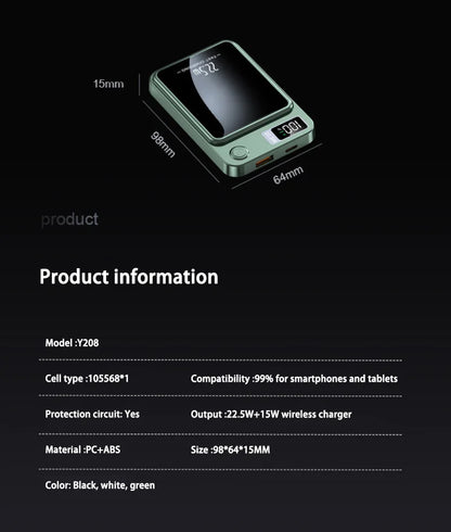 Lenovo 500000mah Magnetic Power Bank Large Capacity Pd22.5w Super Fast Charging External Battery Wireless Charger For Iphone