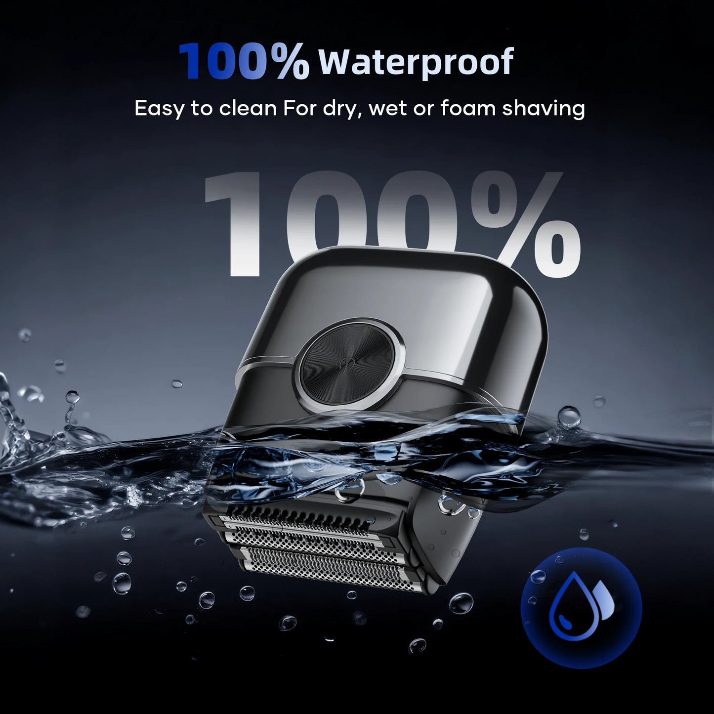 KENSEN S26 Electric Shaver for Men 4D Floating Blades Foil Shavers Waterproof 8000RPM Beard Trimmer Portable Mini Electric Razor - The Shop At Crown Perth