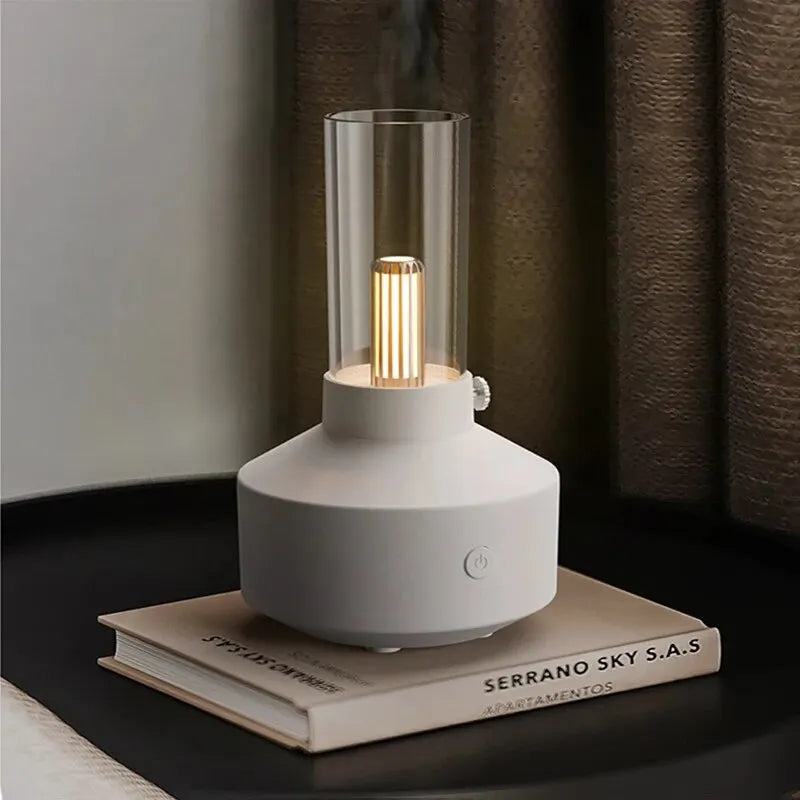 New 150ml Candle Light Shape Portable Table Desktop Usb Charge Ultrasonic Essential Oil Aroma Diffuser for Room Home - The Shop At Crown Perth