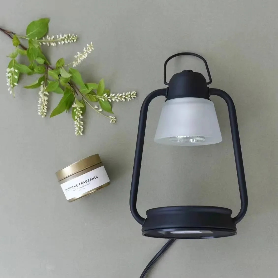 American Aromatherapy Candle Warmer Lamp Creative Bedroom Bedhead Flameless Aroma Melting Candle Lamp Retro Black Candle Warmer - The Shop At Crown Perth