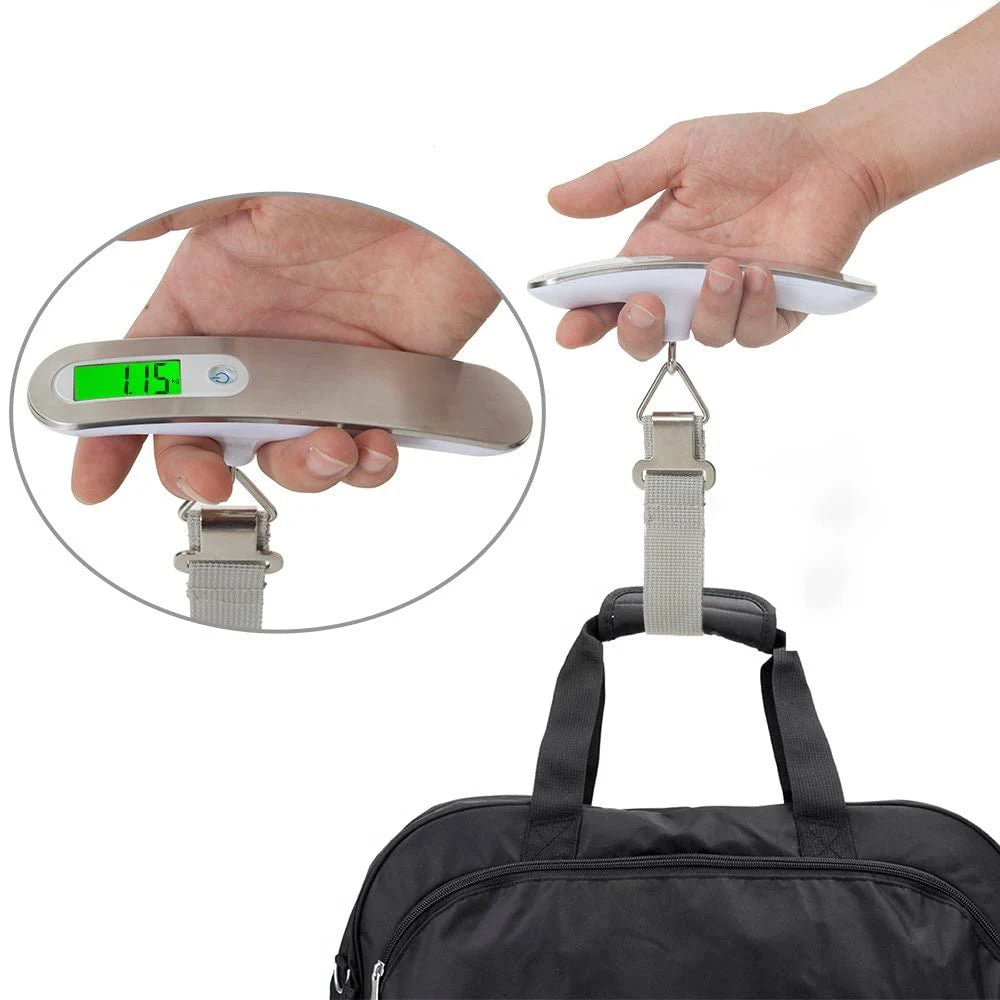 LCD Digital Luggage Scale 50kg X 10g Portable Electronic Scale Weight Balance Suitcase Travel Bag Hanging Steelyard Hook Scale - The Shop At Crown Perth