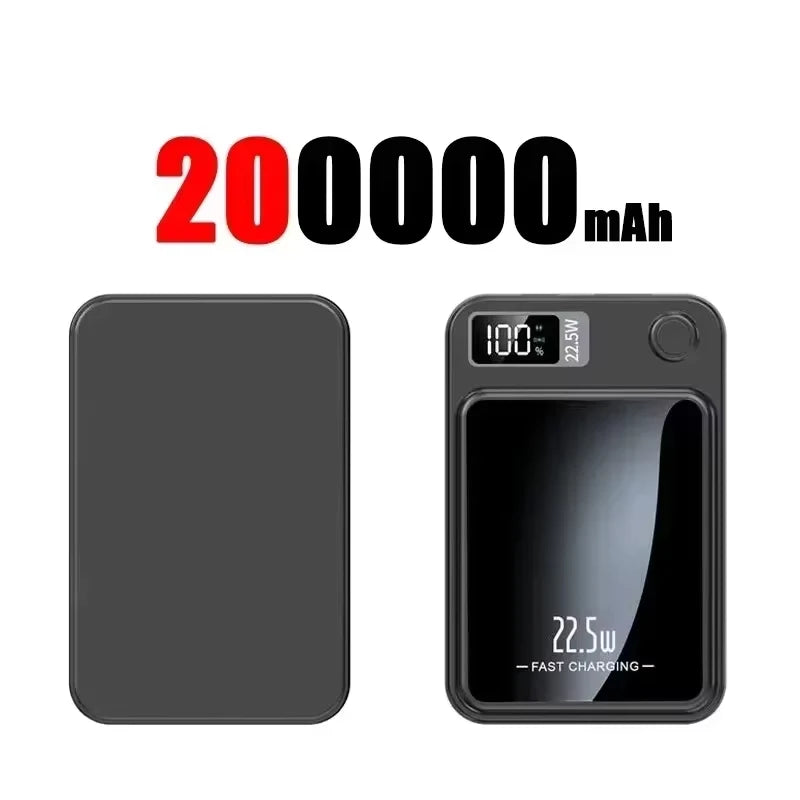 Lenovo 500000mah Magnetic Power Bank Large Capacity Pd22.5w Super Fast Charging External Battery Wireless Charger For Iphone