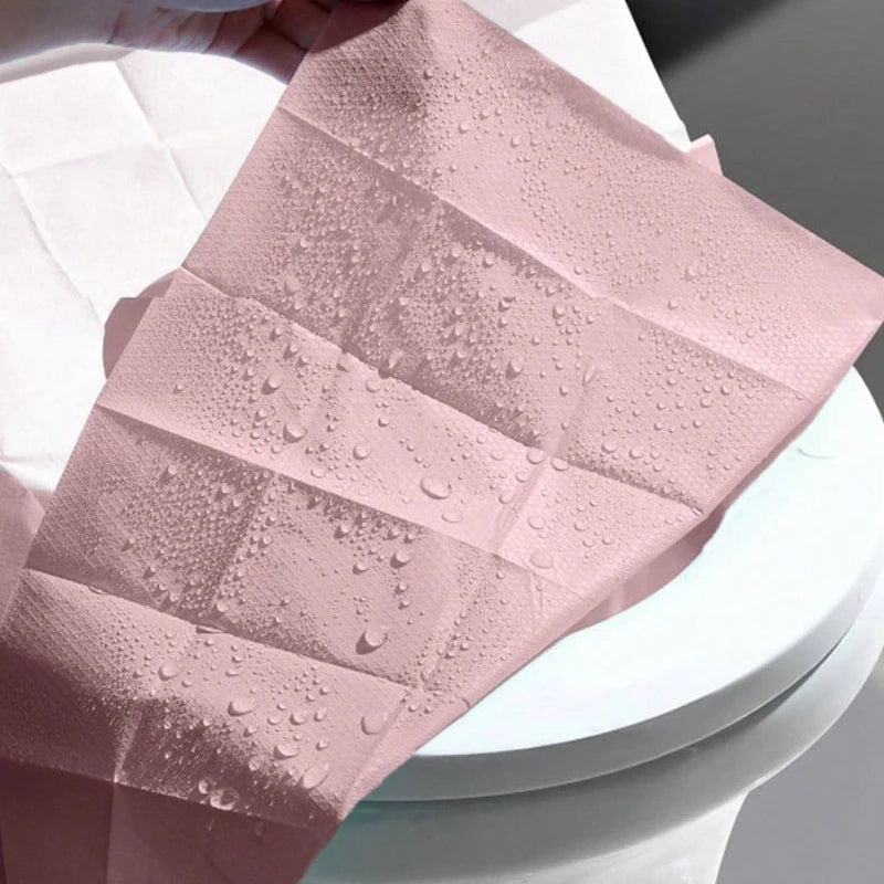 1pk/10pcs Disposable Toilet Seat Covers Waterproof & Portable Paper Toilet Mat For Hotel Travel Home Use Bathroom Decor Summer - The Shop At Crown Perth