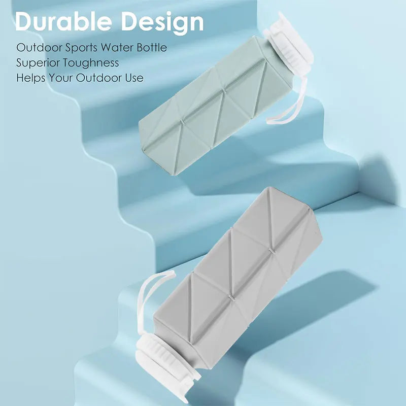 620ml Collapsible Water Bottle Cup with Straw Lid Leakproof BPA Free Silicone Foldable Water Bottle for Travel Gym Camping Sport - The Shop At Crown Perth