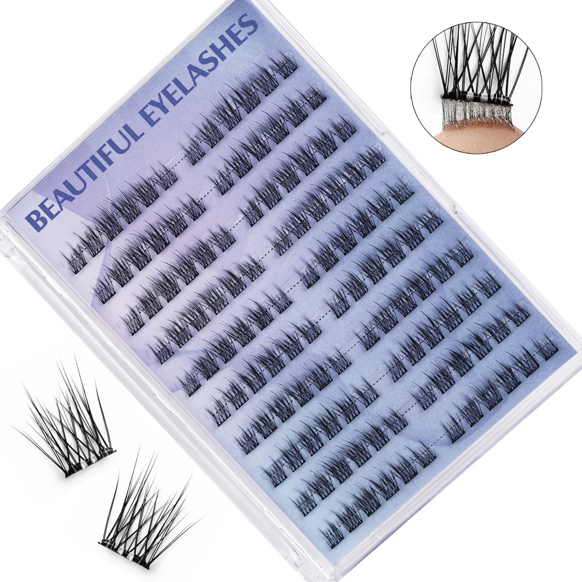 120 bunches of glue-free tufted false eyelashes, reusable, glue free, waterproof and sweat proof, easy to wear and suitable for - The Shop At Crown Perth