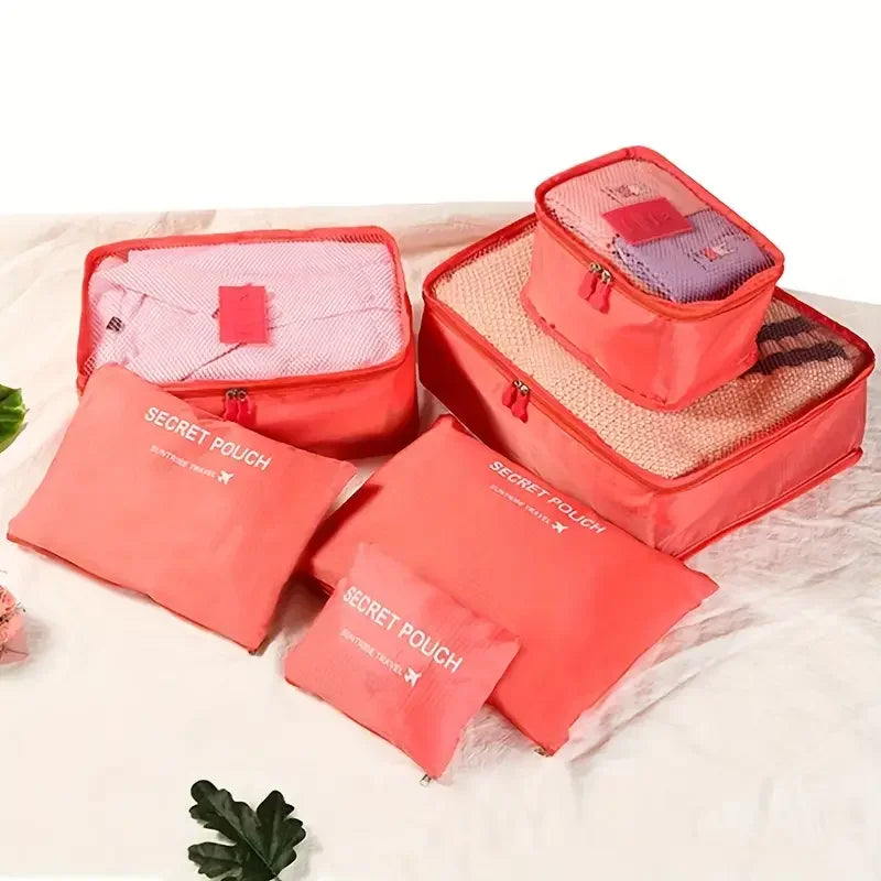 6PCS Packing Cubes Luggage Organizer Travel Storage Bags for Clothes Shoes Toiletries Portable Suitcase Organization Set