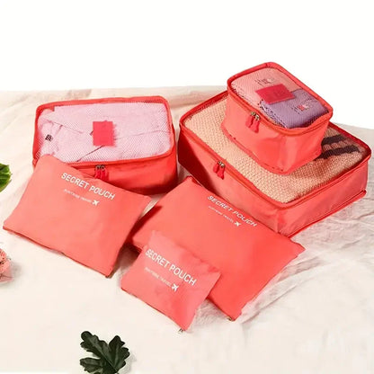 6PCS Packing Cubes Luggage Organizer Travel Storage Bags for Clothes Shoes Toiletries Portable Suitcase Organization Set