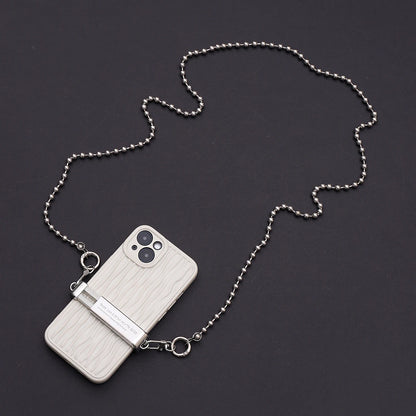 Black Love Clip With Lron Chain Pearl Chain Diagonal Cross Chain Phone Clip - The Shop At Crown Perth