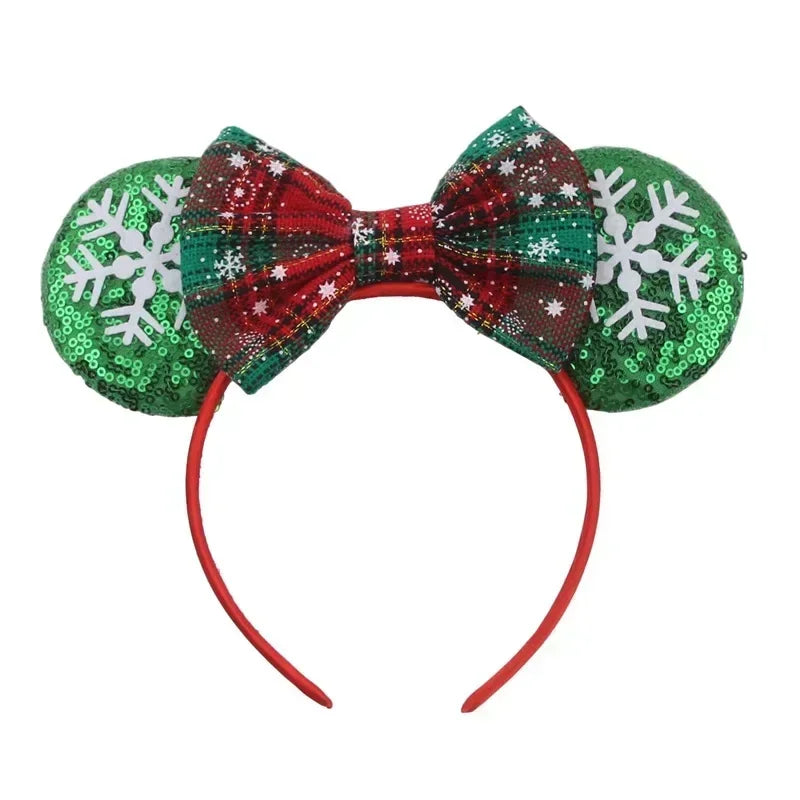 Disney Mickey Mouse Ear Hairbands Lollipop Candy Cane Bows Christmas Headband for Adults Party Kids Women Plush Hair Accessories - The Shop At Crown Perth