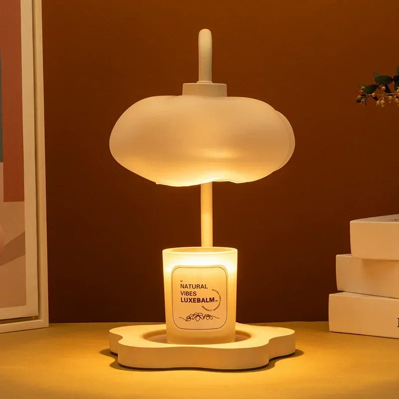 Creative Cloud-Shaped Wax Melt Lamp with Timer  Aromatherapy Night Light, Scented Candle Warmer, Stylish Desk Table Lamp - The Shop At Crown Perth