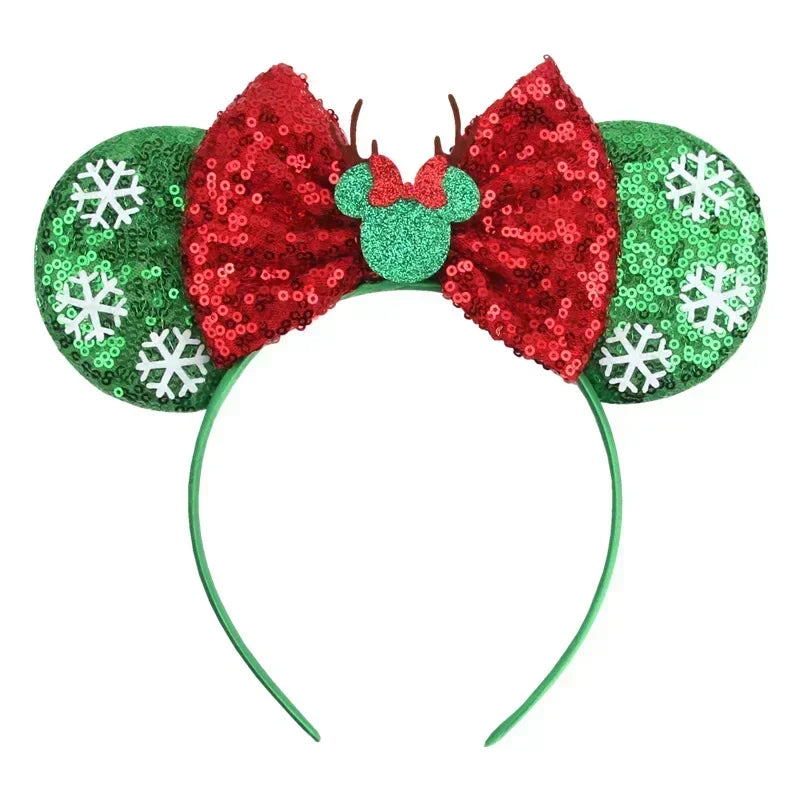 Disney Mickey Mouse Ear Hairbands Lollipop Candy Cane Bows Christmas Headband for Adults Party Kids Women Plush Hair Accessories - The Shop At Crown Perth