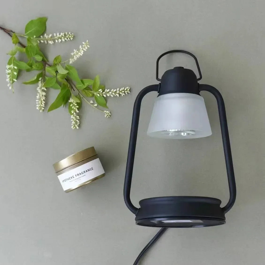 American Aromatherapy Candle Warmer Lamp Creative Bedroom Bedhead Flameless Aroma Melting Candle Lamp Retro Black Candle Warmer - The Shop At Crown Perth