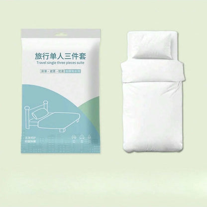 4 Pcs Disposable Bed Sheets King Size, Disposable Fitted Sheets Travel Bedding Cover for Hotel, Disposable Travel Sheet - The Shop At Crown Perth