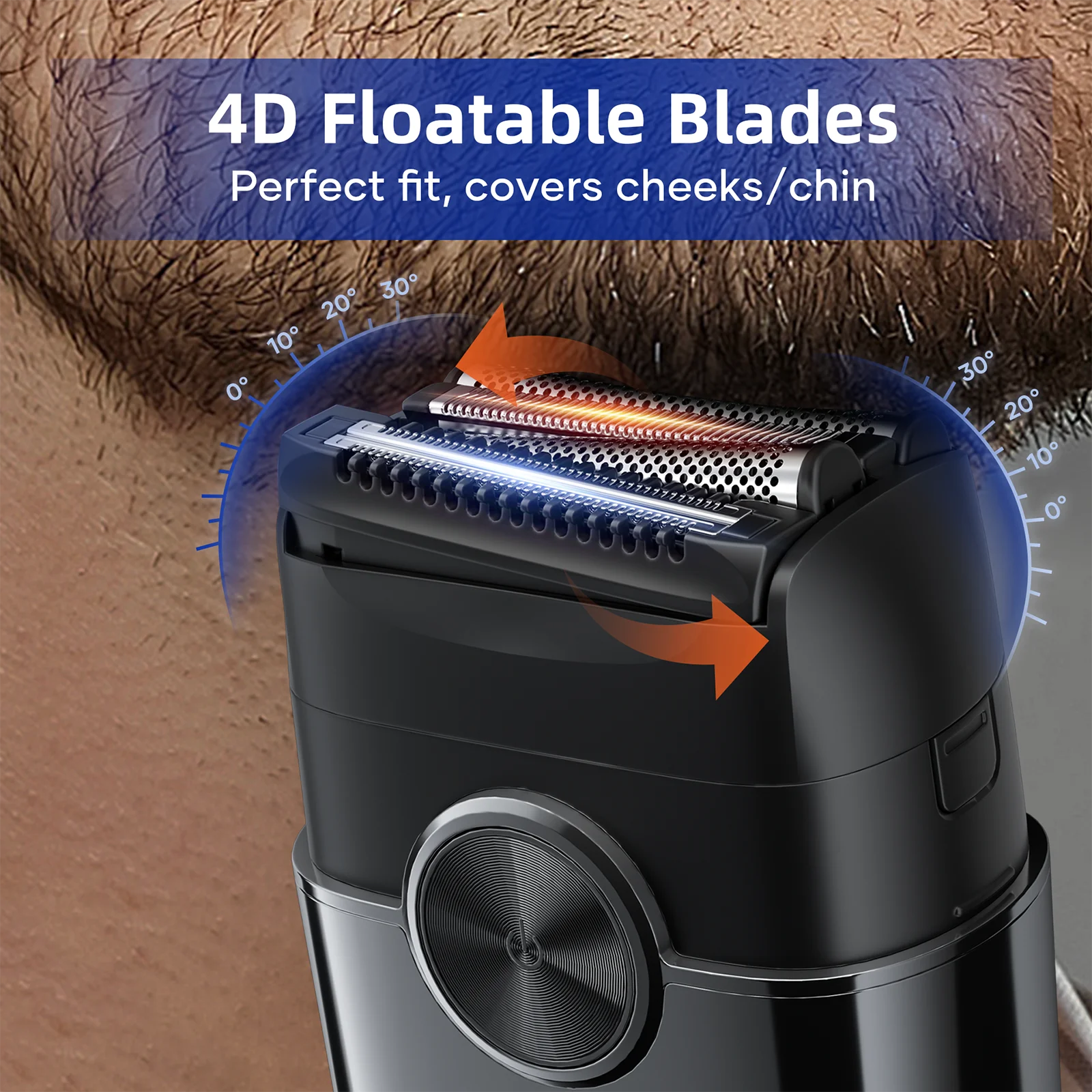 KENSEN S26 Electric Shaver for Men 4D Floating Blades Foil Shavers Waterproof 8000RPM Beard Trimmer Portable Mini Electric Razor - The Shop At Crown Perth