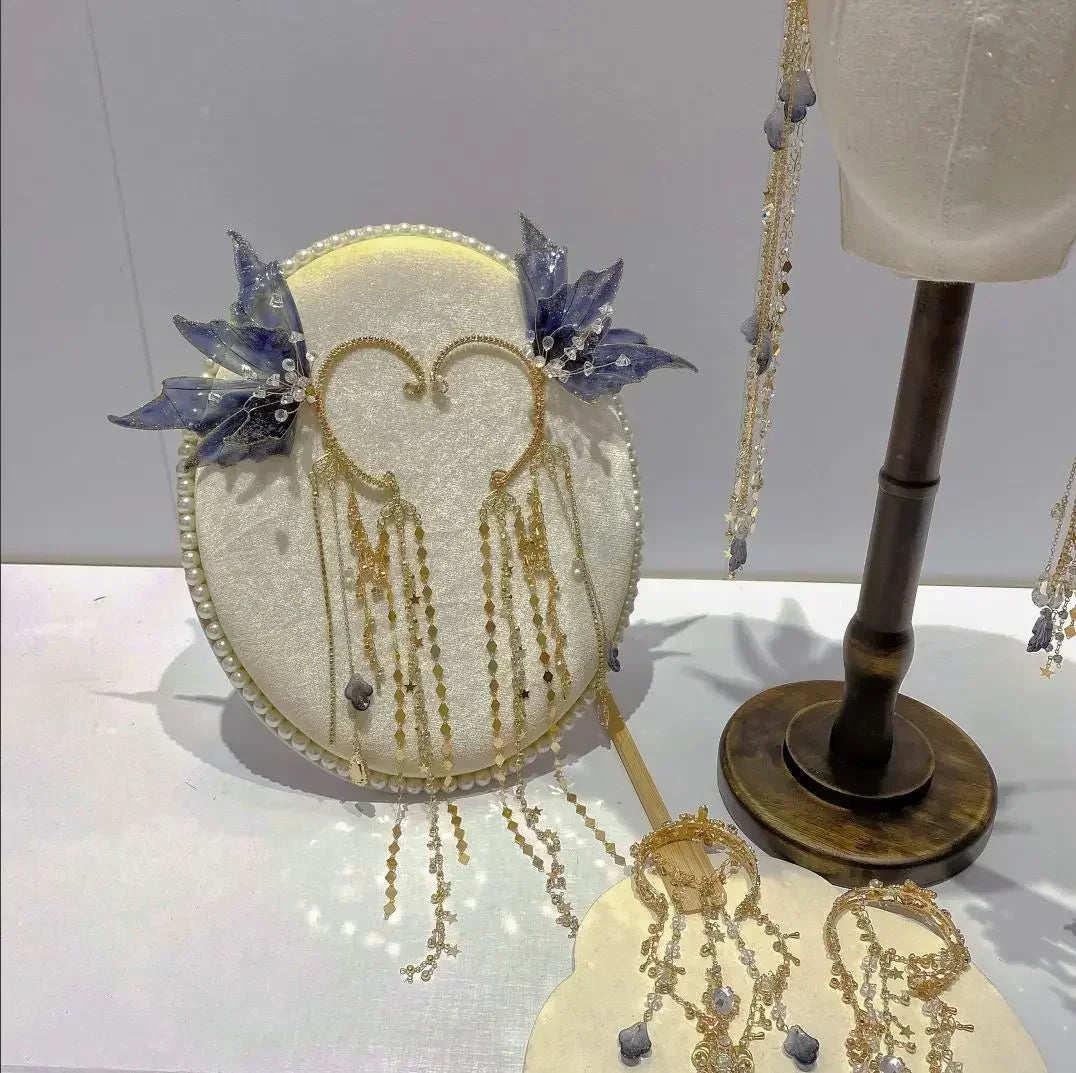 Fairy Mermaid Hair Crown Handmade Hair Accessories Ancient Style Flow Princess Jewelry Set - The Shop At Crown Perth