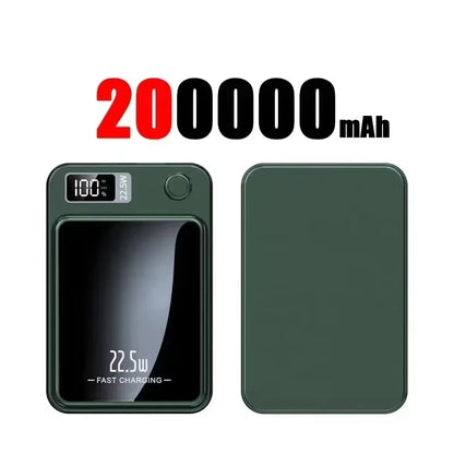 Lenovo 500000mah Magnetic Power Bank Large Capacity Pd22.5w Super Fast Charging External Battery Wireless Charger For Iphone
