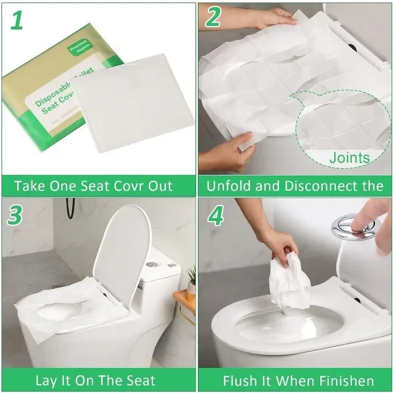 Disposable Toilet Seat Cover Portable Travel Camping Hotel Bathroom Degradable Waterproof Toilet Mat Bathroom Accessories - The Shop At Crown Perth