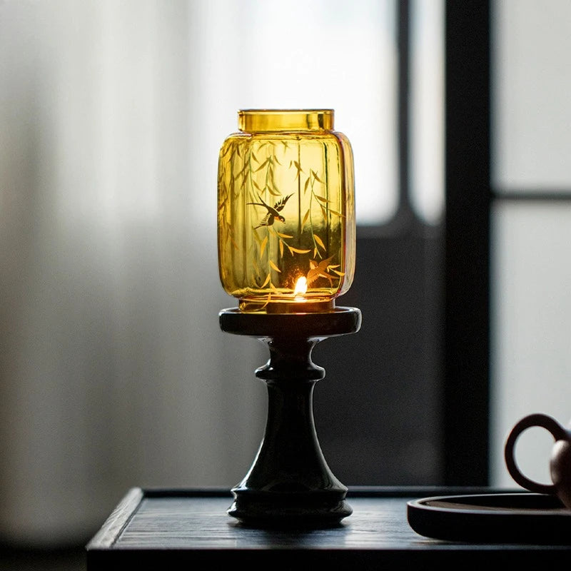 Ruili Emerald Liuyan Candle Holder Tea Ceremony Accessories Tea Party Atmosphere High Value Ornament Scented Candle Holder - The Shop At Crown Perth