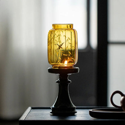 Ruili Emerald Liuyan Candle Holder Tea Ceremony Accessories Tea Party Atmosphere High Value Ornament Scented Candle Holder - The Shop At Crown Perth