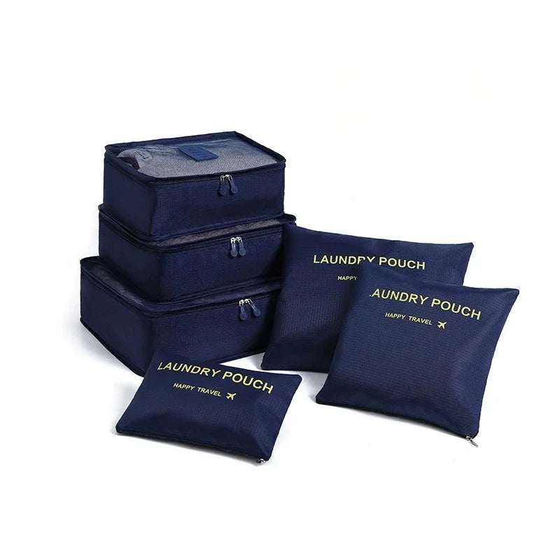 6PCS Packing Cubes Luggage Organizer Travel Storage Bags for Clothes Shoes Toiletries Portable Suitcase Organization Set - The Shop At Crown Perth