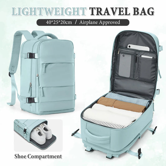 Women Men Hand Luggage Backpack Business College Laptop Travel Backpack Waterproof Carry on mochila viaje cabina avion 40x20x25 - The Shop At Crown Perth