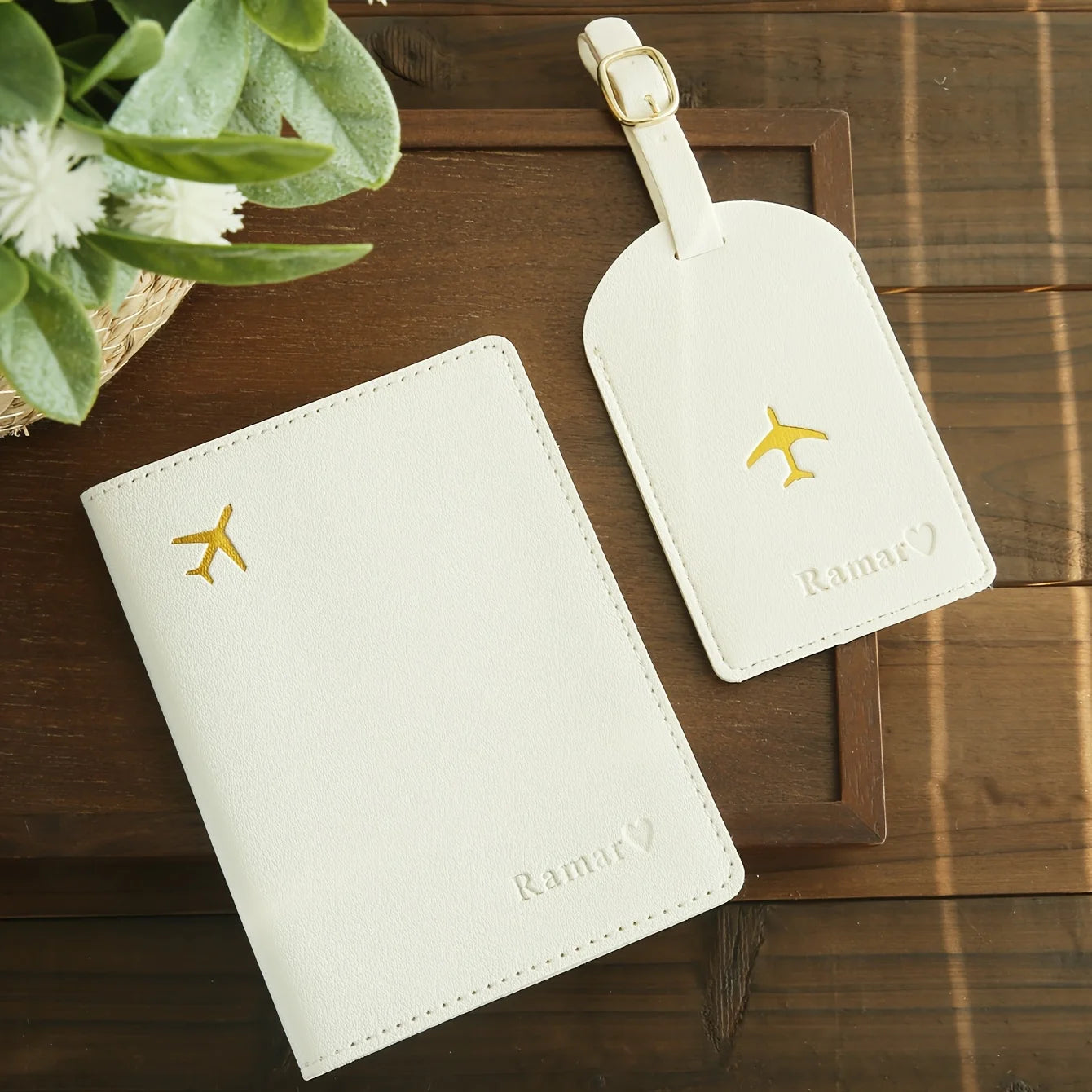 Personalized Artificial Leather Passport Holder Custom Name Foldable Lightweight Luggage Tag Ideal for Outings and Travel Gifts - The Shop At Crown Perth