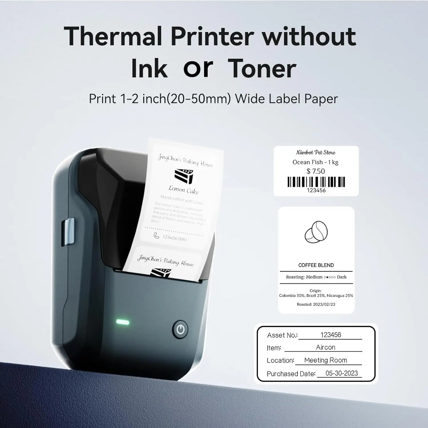 B1 Mini Bluetooth Label Printer for Round UV Stickers - The Shop At Crown Perth
