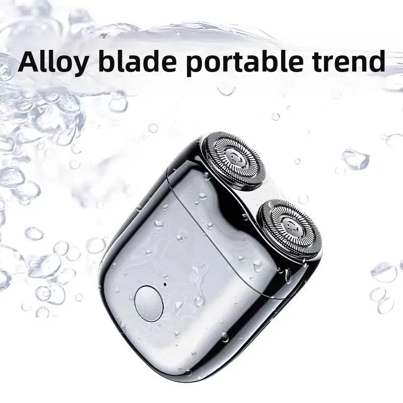 Magnetic Double Blade Shaver Fully Automatic Electric Shaver For Men Portable Waterproof Shaver Rechargeable Mini Rotary Shaver - The Shop At Crown Perth