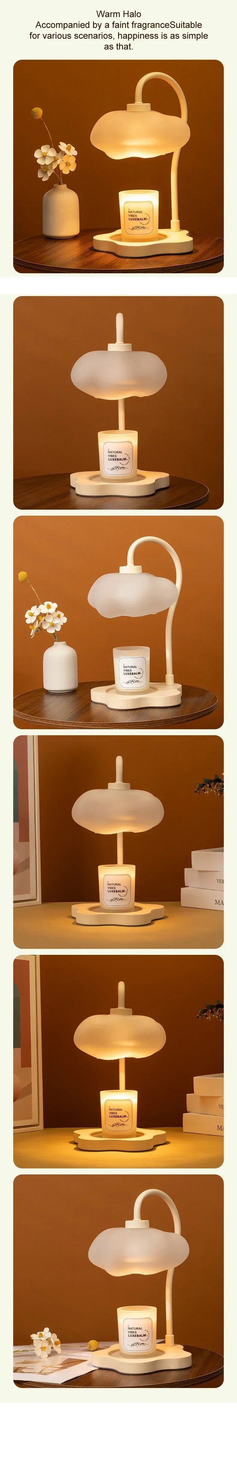 Creative Cloud-Shaped Wax Melt Lamp with Timer  Aromatherapy Night Light, Scented Candle Warmer, Stylish Desk Table Lamp - The Shop At Crown Perth