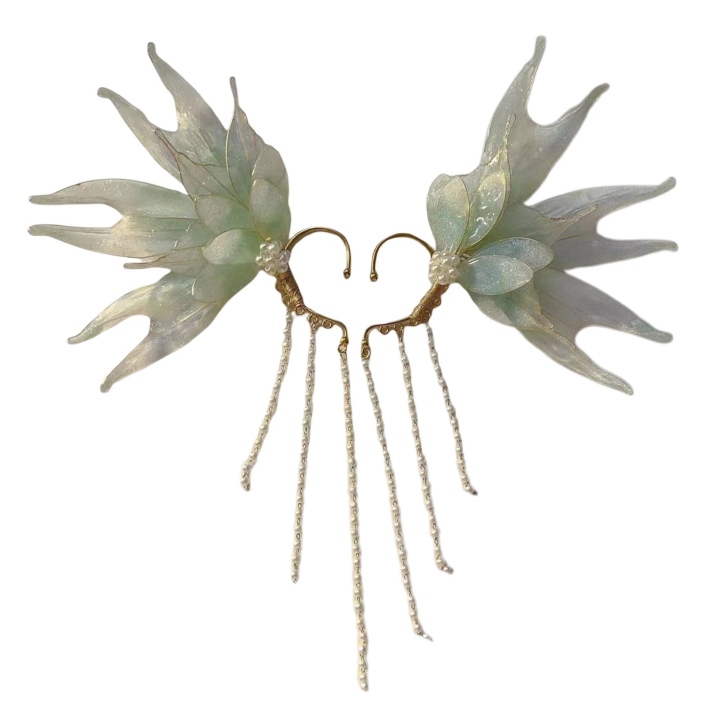 Combhasaki Women's Fairy Ear Cuffs Beautiful Clip-on Mermaid Earrings Fashion Ear Cuffs Cosplay Accessories - The Shop At Crown Perth