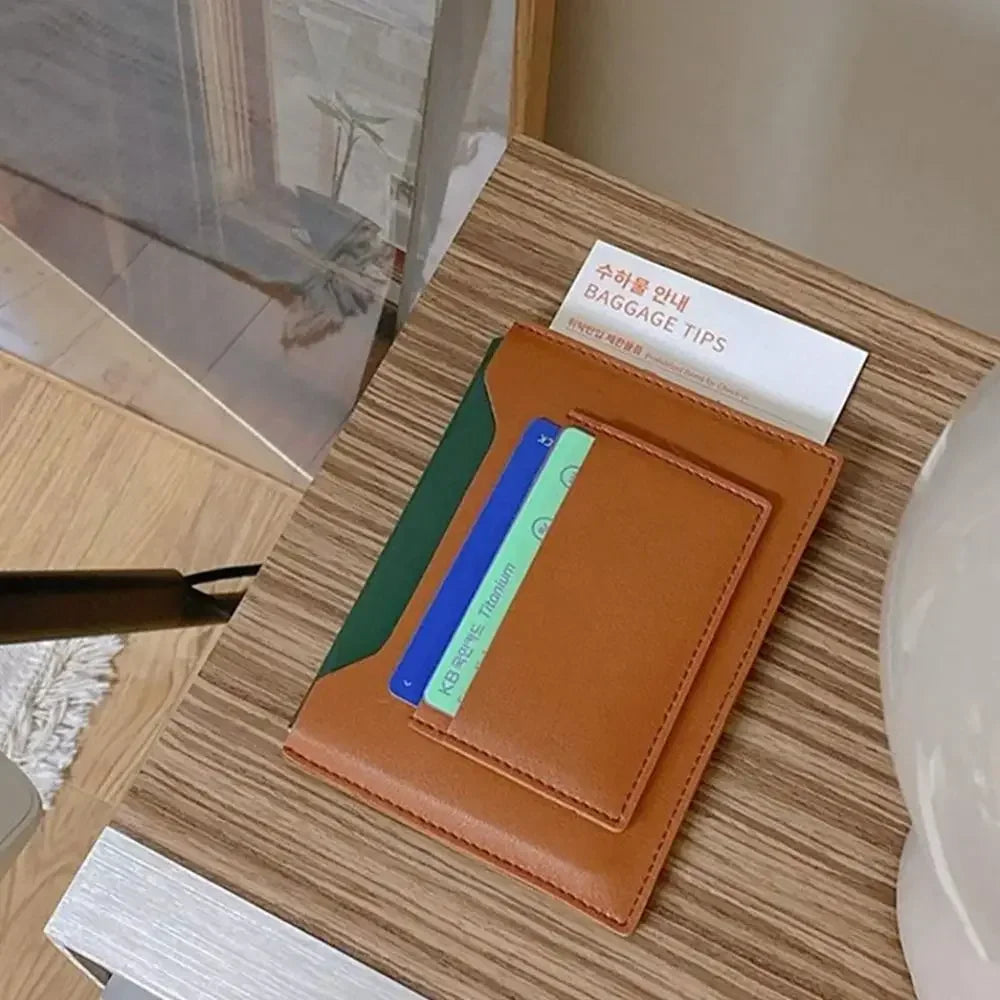 Multicolor Passport Cover PU Waterproof Card Holder Large Capacity Multi-slots Certificate Storage Bag Travel Bussiness Wallet - The Shop At Crown Perth