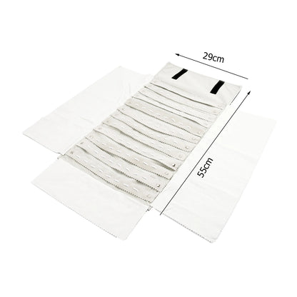 Travel Bracelet Jewelry Organizer Roll Up Bag Portable Velvet Ring Earrings Pendant Necklace Storage Bag Ornaments Foldable Case - The Shop At Crown Perth
