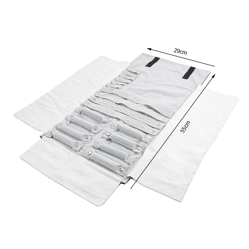 Travel Bracelet Jewelry Organizer Roll Up Bag Portable Velvet Ring Earrings Pendant Necklace Storage Bag Ornaments Foldable Case - The Shop At Crown Perth