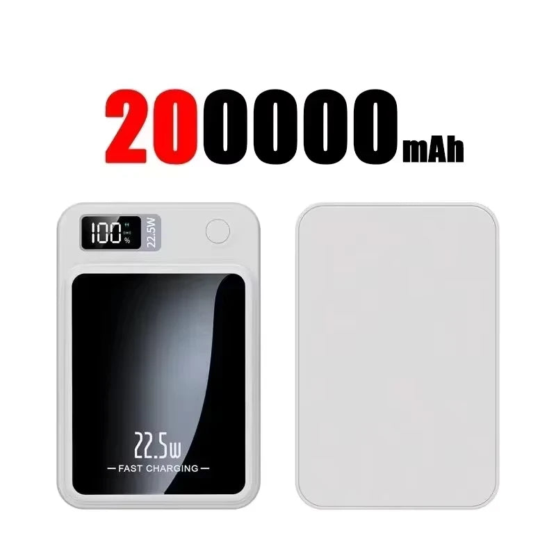 Lenovo 500000mah Magnetic Power Bank Large Capacity Pd22.5w Super Fast Charging External Battery Wireless Charger For Iphone