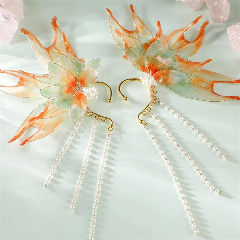Combhasaki Women's Fairy Ear Cuffs Beautiful Clip-on Mermaid Earrings Fashion Ear Cuffs Cosplay Accessories - The Shop At Crown Perth