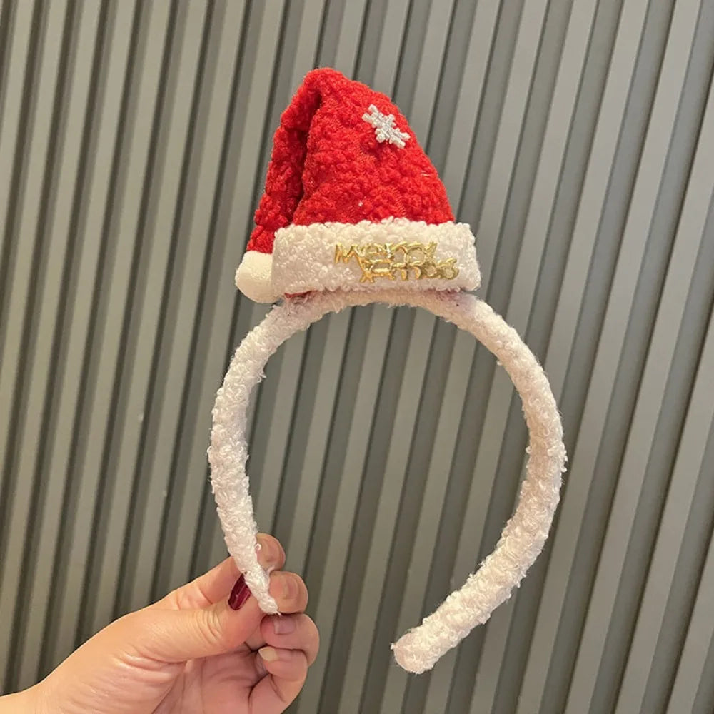 NEW Plush Christmas Headband Red Headwear Children Headbands Cloth Kids Hair Bands - The Shop At Crown Perth